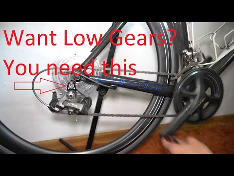 How to install a wolftooth rear derailleur hanger extender for lower gears on road or mountain bike.