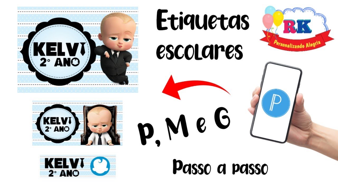 Como fazer etiquetas escolares pelo celular | pixel lab