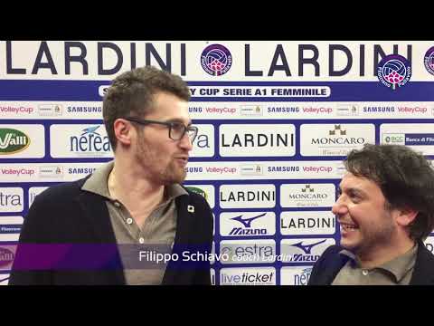 9a Giornata: Lardini Filottrano - Bosca San Bernardo Cuneo 3-1. Coach Schiavo e Pisani in Mixed Zone