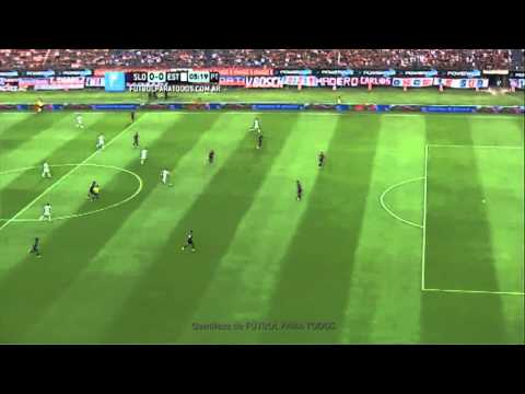 Gran atajada de Torrico. San Lorenzo 0 - Estudiantes 0. Fecha 18. Torneo Primera División 2014. FPT.