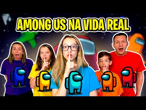 PLAYING AMONG US IN REAL LIFE WITH FAMILY - AMONG US REAL LIFE -FAMILYFUN5