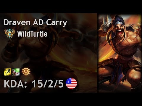 Draven AD Carry vs Caitlyn - WildTurtle - NA Challenger Patch 8.5