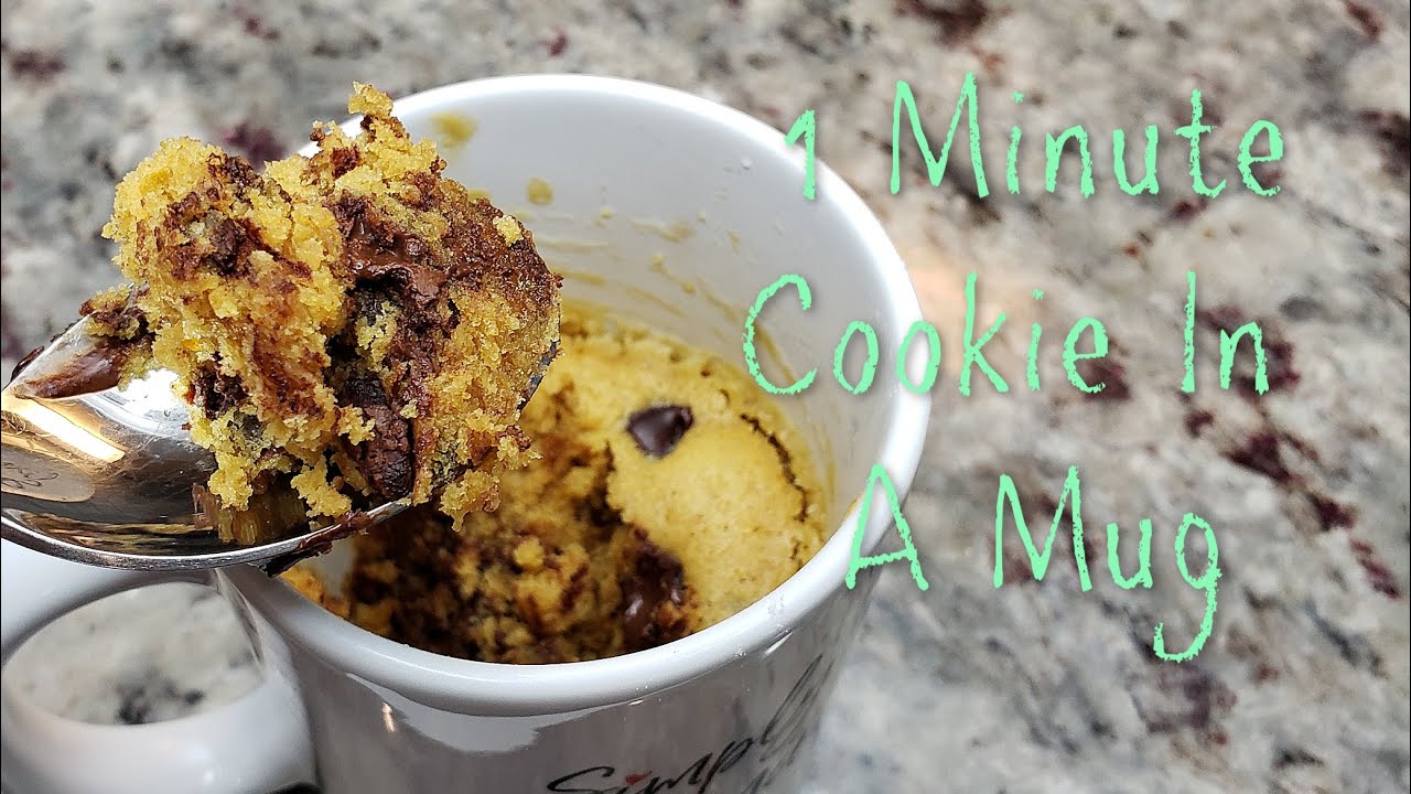 1 MINUTE Microwave Cookie Recipe Mug Chocolate Chip Cookie Cookie For One