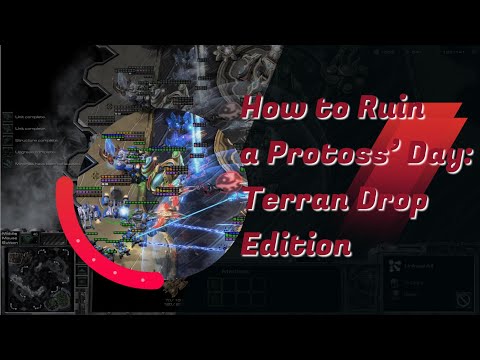 Starcraft 2 - TvP - How to Ruin a Protoss' Day. Terran Drop Edition. #starcraft2