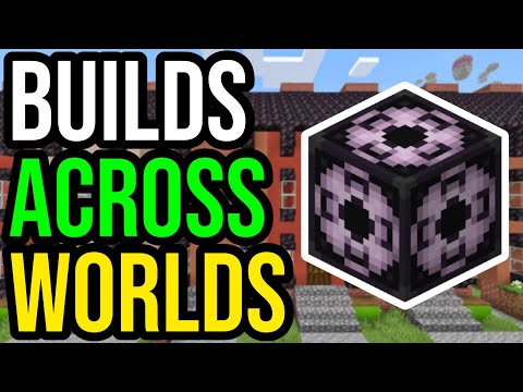 How To Copy A Build From One World To Another WITHOUT MODS! | Minecraft Bedrock!