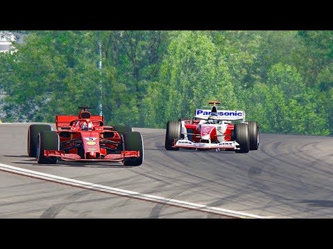 Ferrari F1 2018 vs Toyota F1 2004 - Spa