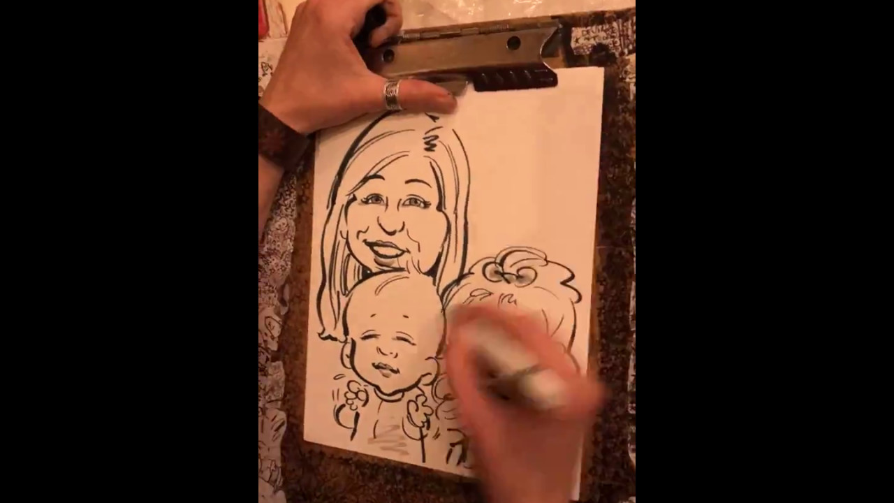 Promotional video thumbnail 1 for Caricatures by Gina Minichino