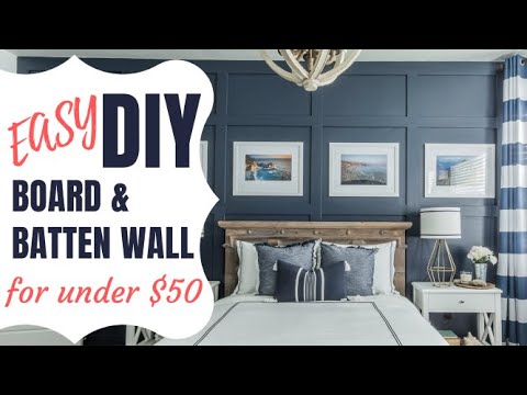 How to Install this Easy DIY Board and Batten wall for only $50!