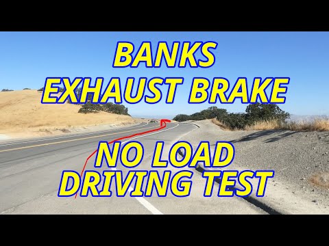 BANKS EXHAUST BRAKE NO LOAD DRIVING TEST ON 5.9 CUMMINS DIESEL RAM 3500 DUALLY