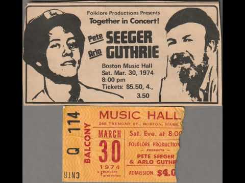 Pete Seeger and Arlo Guthrie, Boston, 1974 March 30