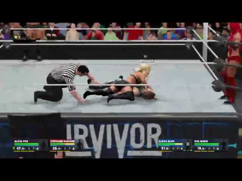 WWE 2K17 Alicia Fox and Stephanie Macmahon vs Alexa Bliss and Eva Marie