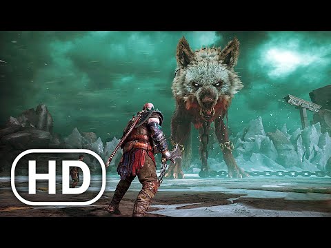 God Of War Ragnarok Kratos Vs Fenrir Boss Fight 4K 60FPS