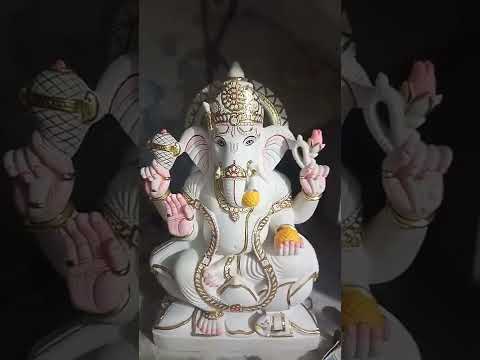 White Marble Dancing Ganesh Statue