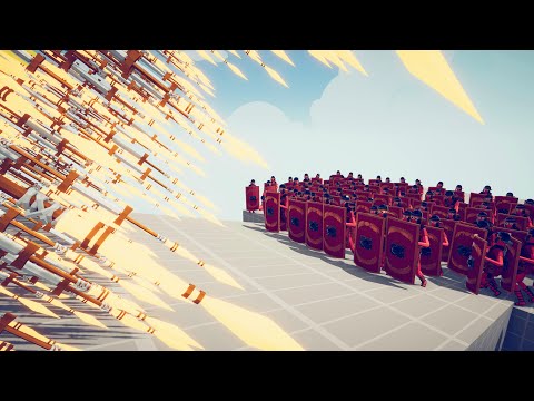 100x SHIELD BEARER vs 2x EVERY GOD🏹100个盾牌兵攻城，2个神能否守得住？｜Totally Accurate Battle Simulator｜全面战争模拟器｜4K