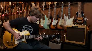 Video thumbnail for Gibson R7 Les Paul 2013 Goldtop Guitar &  Blankenship Fat Boy Tweed Deluxe Amp by L.A. Vintage Gear