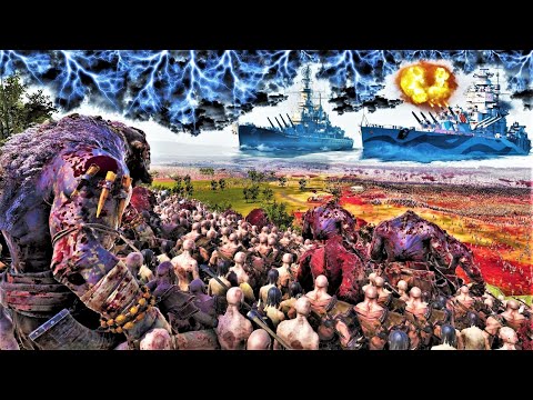 Human Army Attacks ISLAND STRONGHOLD of Evil Ogre King! - Ultimate Epic Battle Simulator 2 | UEBS 2