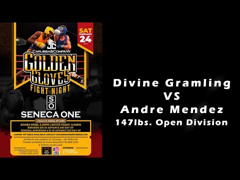 Buffalo Golden Gloves (02-24-2024) - Divine Grambling vs. Andre Mendez - 147lbs. Open Division