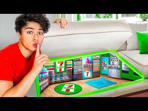 Building a Secret 7-Eleven in My Room! | Ultimate Snack Hideout