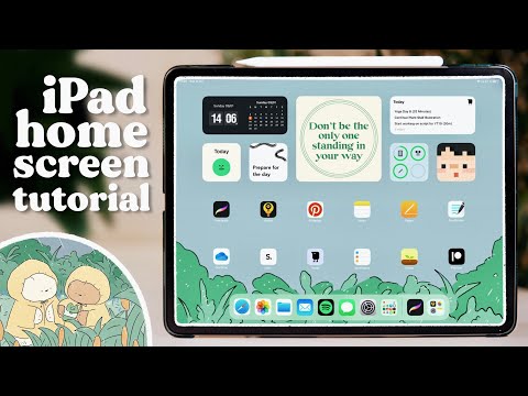 How to Customise your iPad Home Screen | Aesthetic + Productive | iPadOS15 ✧