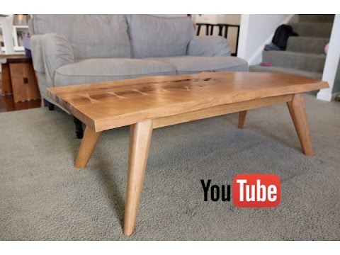 Mid-Century Modern Live Edge Coffee Table