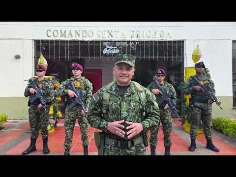Comandante de la Sexta Brigada del Ejército Nacional, coronel Arnold Esneider Pérez Linares.