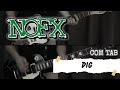 NOFX - Dig (Guitar Cover + TAB on Screen)