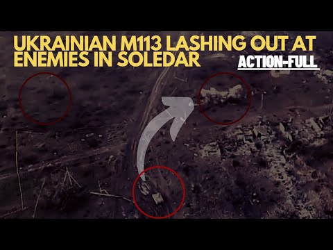 Ukrainian M113 lashing out at enemies in Soledar  ACTION-FULL 2