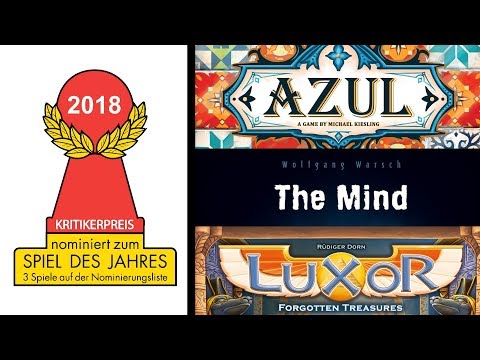 Spiel des Jahres 2018: nominiert sind Azul, The Mind und Luxor