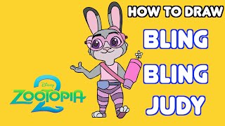 How to Draw Bling Bling Judy Pop Mart Zootopia 2