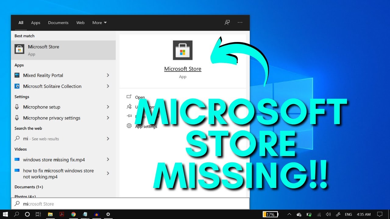 How To Fix Microsoft Store Missing on Windows 10 Problem