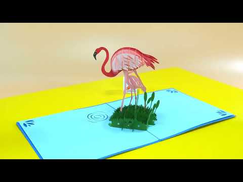 Flamingo Bird Pop Up Card | Cutpopup