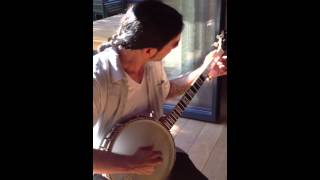 Hunter Robertson playing my left handed banjo