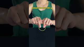 Rubber Band Break And Restore Magic Trick 💫🔥 #shorts #magic #trending #ytshorts