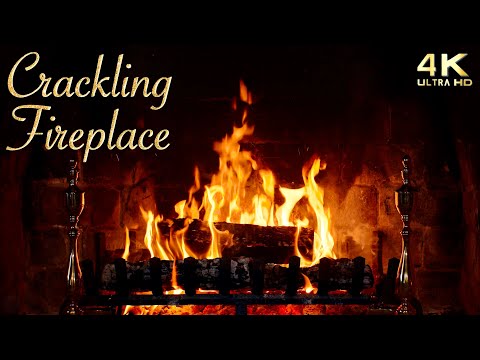 Cozy Crackling Fireplace 4K ~ Christmas Yule Log Ambience (No Music)
