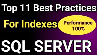 SQL Server Index maintenance | Best Practice Of SQL Database Index Maintenance | SQL Database Index