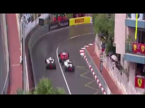 BIG crash F1 2016 Monaco GP  Kimi Raikkonen grojean