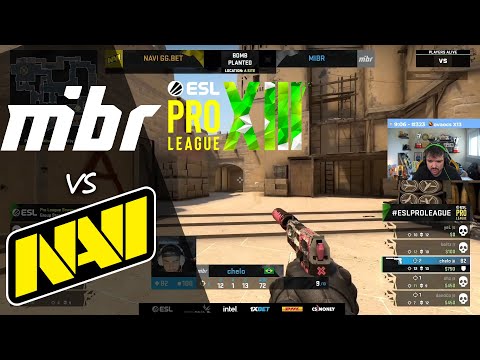 Gaules fica pistola com shz! Mibr vs NaVi #map 1 Mirage - Esl Pro League Full Game