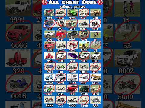 🎯All Cars + Bikes Cheat code 💥 Indian bike driving 3d all new cheat code update + plugin cheat code