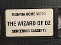 Opening To The Wizard Of OZ 1996 Screener VHS