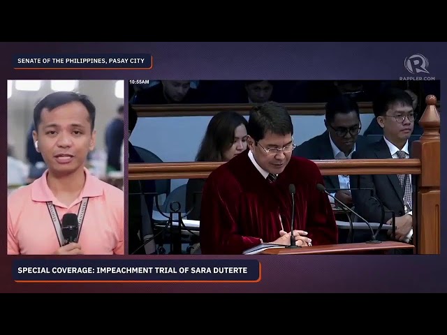 LIVE UPDATES: Impeachment trial of Vice President Sara Duterte
