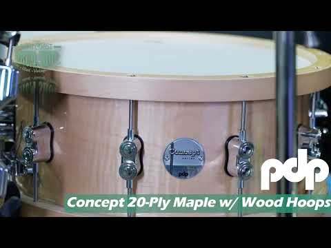 PDP Concept Series 6.5X14 Wood Hoop 20-ply Maple Snare