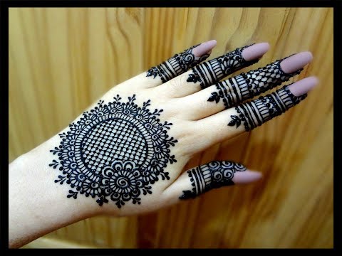 Beautiful flowers simple easy mandala gol tikki henna mehndi designs for hands for eid,weddings