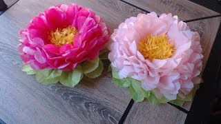 How to make tissue paper flower- super easy method/ easy birthday decoration / wedding decoration