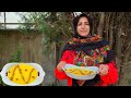 shole Zard ♣ Traditional & delicious Iranian village dessert with rice & saffron  ♣  Village cooking
