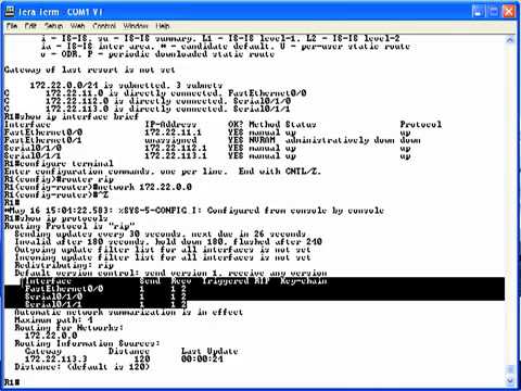 CCNA Lab 9 RIP Configuration