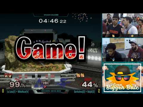 The Even Bigger Balc - La Luna + Mike Haze vs Darkatma + Ralph - Doubles Winners Semis - SSBM