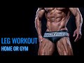 LEG DAY AT HOME (Or Gym) Gain Muscle | Tone Up | Lose Weight