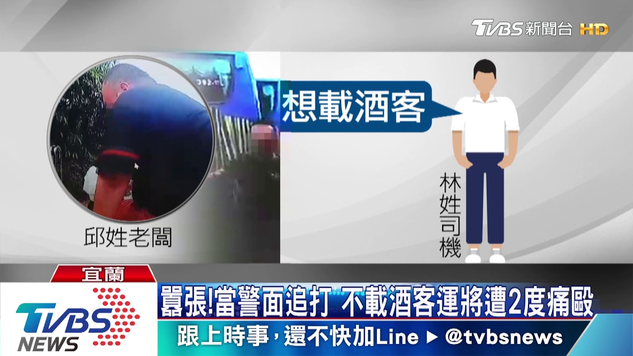 囂張!當警面追打 不載酒客運將遭2度痛毆