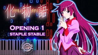 Bakemonogatari OP 1 Staple Stable Piano Tutorial