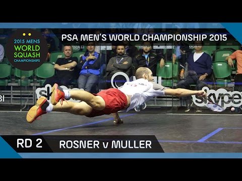Squash: 2015 PSA Men's World Championship Rd 2 Highlights: Rosner v Muller